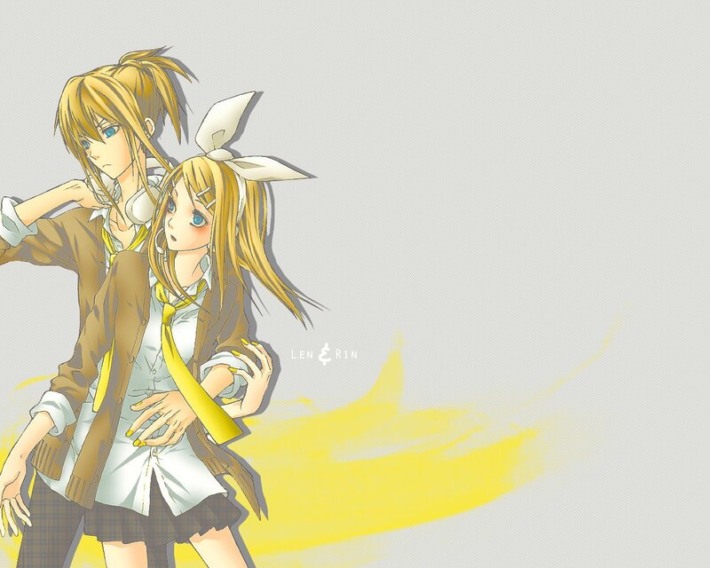 Len and Rin anime characters