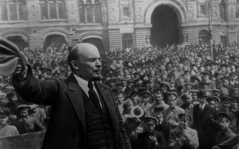 Lenin addressing a crowd