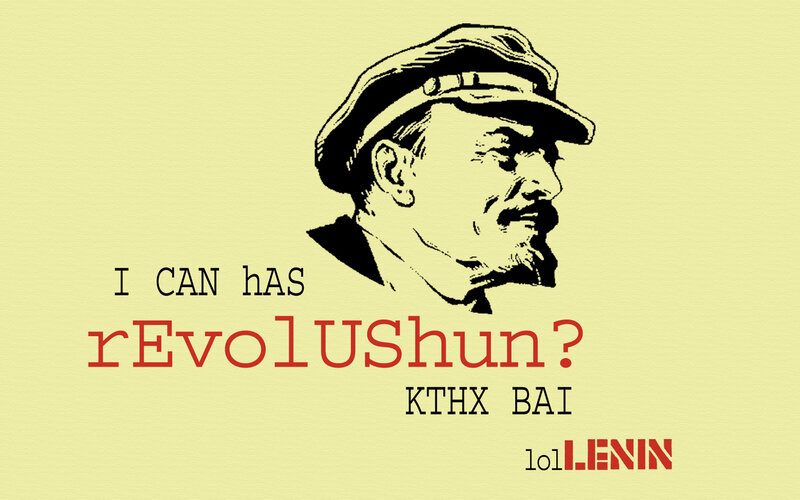 Lenin meme with text