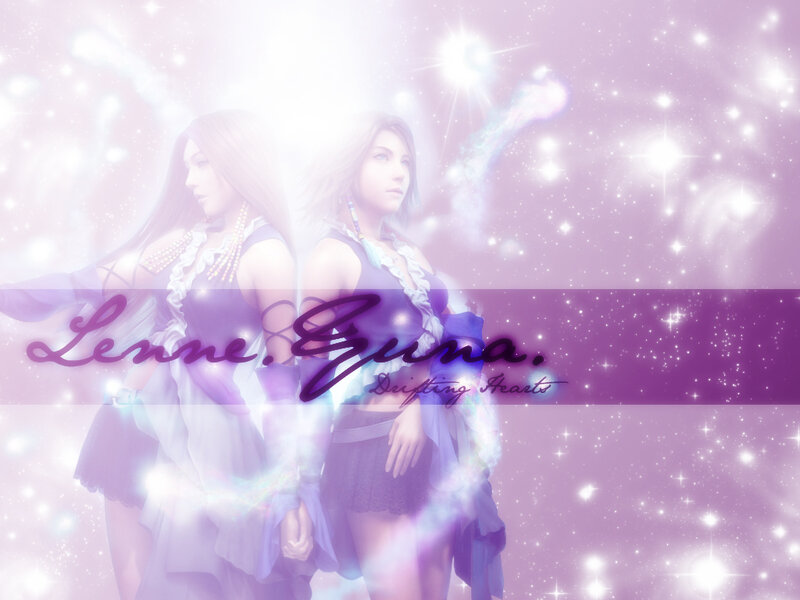 Lenna and Eyna drifting hearts
