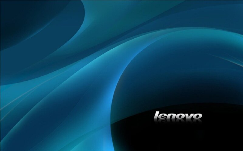 Lenovo Logo on Abstract Background — Blue