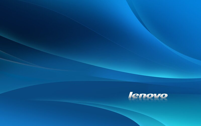 Lenovo Logo on Blue Background — Calm, Abstract