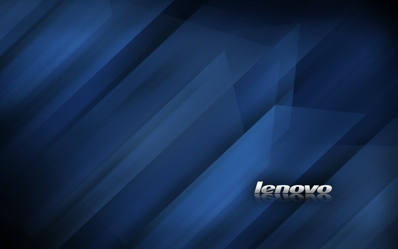 Lenovo Logo on Blue Background — Modern