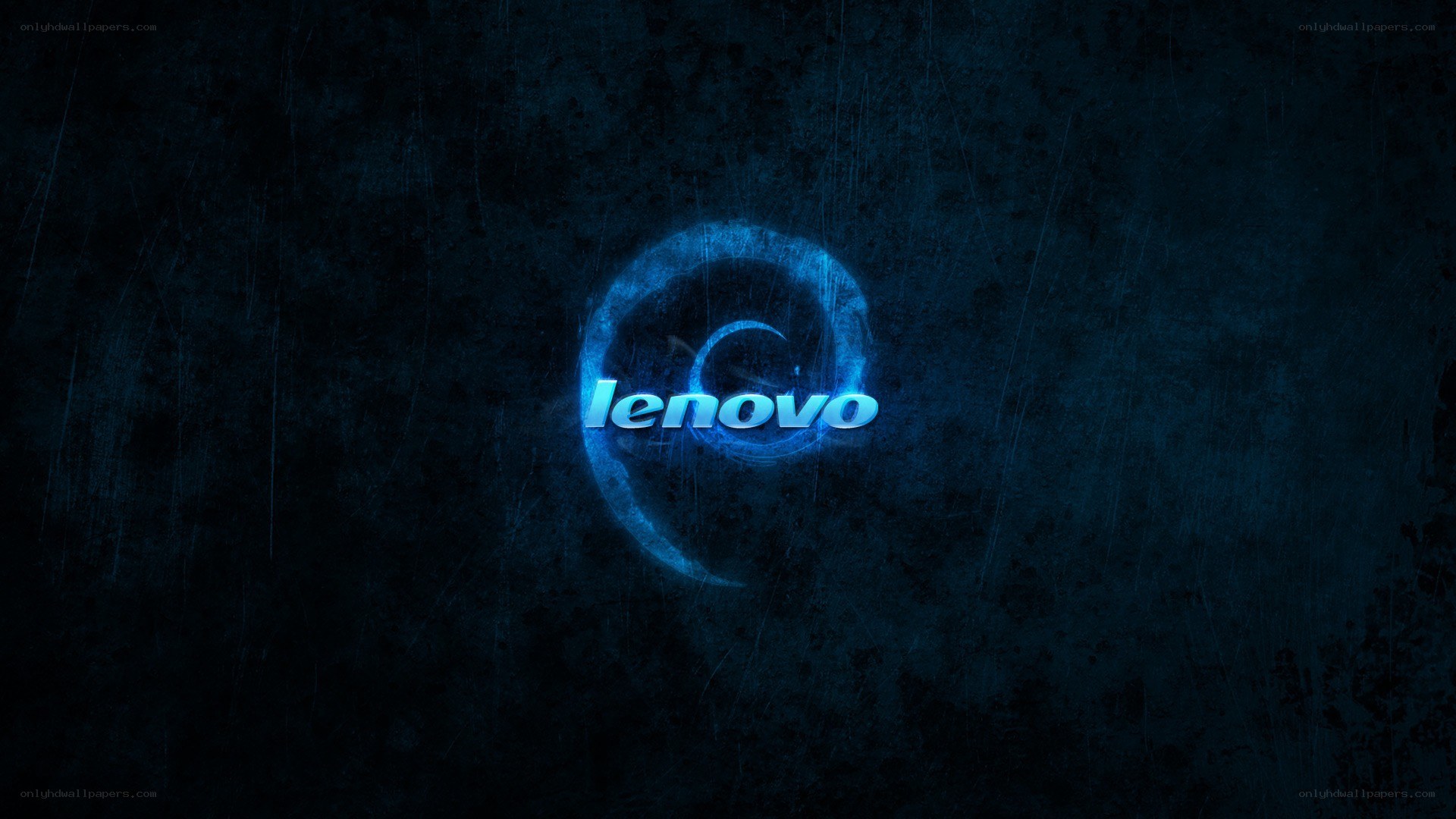 Lenovo logo on dark background