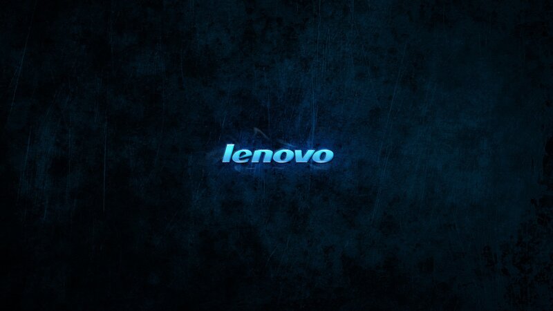 Lenovo Logo on Dark Surface — Blue