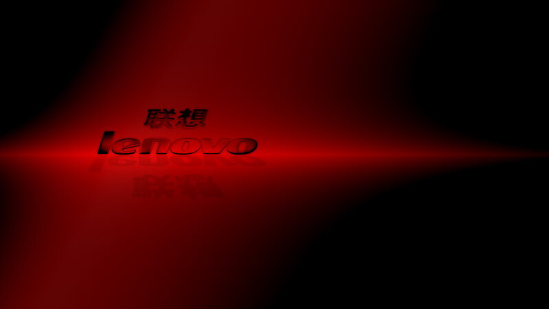 Lenovo logo on red background
