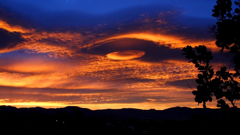 Lenticular Cloud at Sunset — Orange