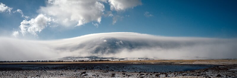 Lenticular Cloud over Field — Blue