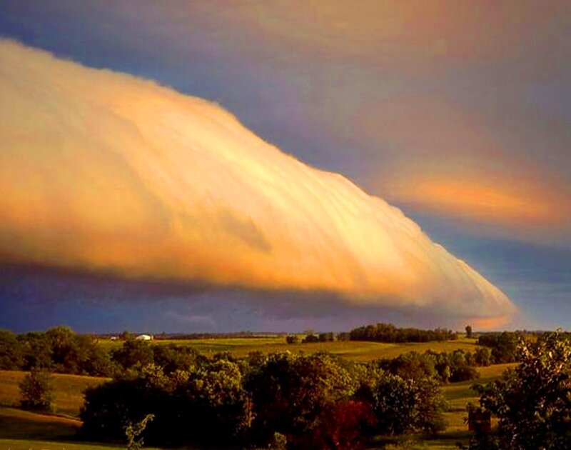 Lenticular Cloud over Fields