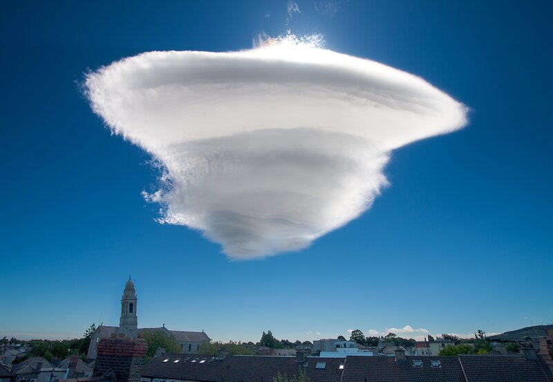 Lenticular Cloud over Town — Blue