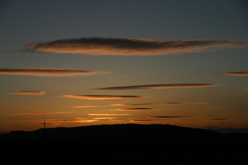 Lenticular Clouds at Sunset