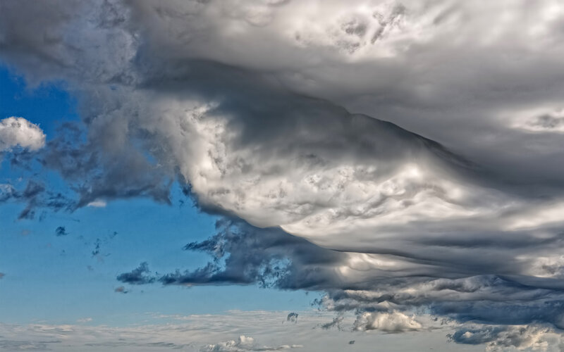 Lenticular Clouds in Sky