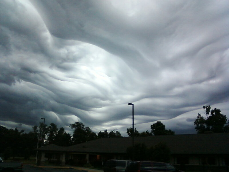 Lenticular Clouds over Buildings