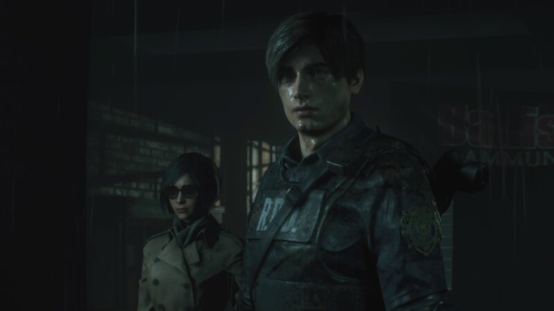 Leon and Ada in Rain