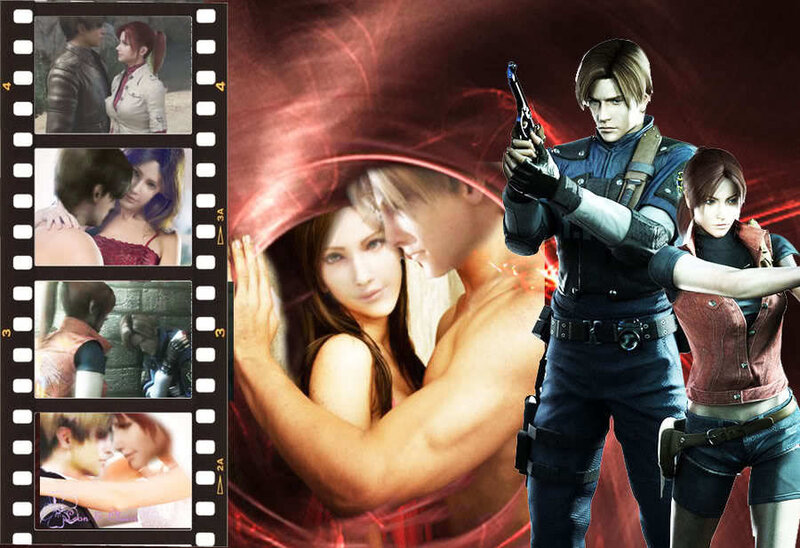 Leon and Claire Embracing