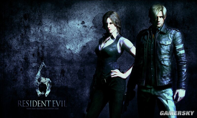 Leon and Claire in Dark Room