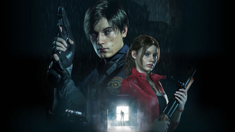 Leon and Claire in Rain — Black