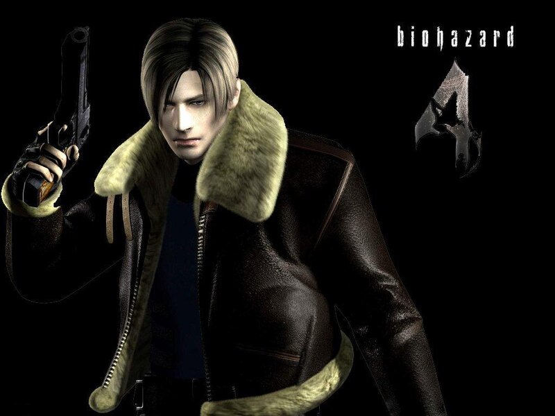 Leon Kennedy Holding Gun — Black, Serious, 3d Render