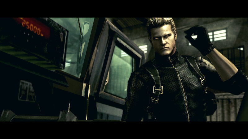 Leon Kennedy in a dark room