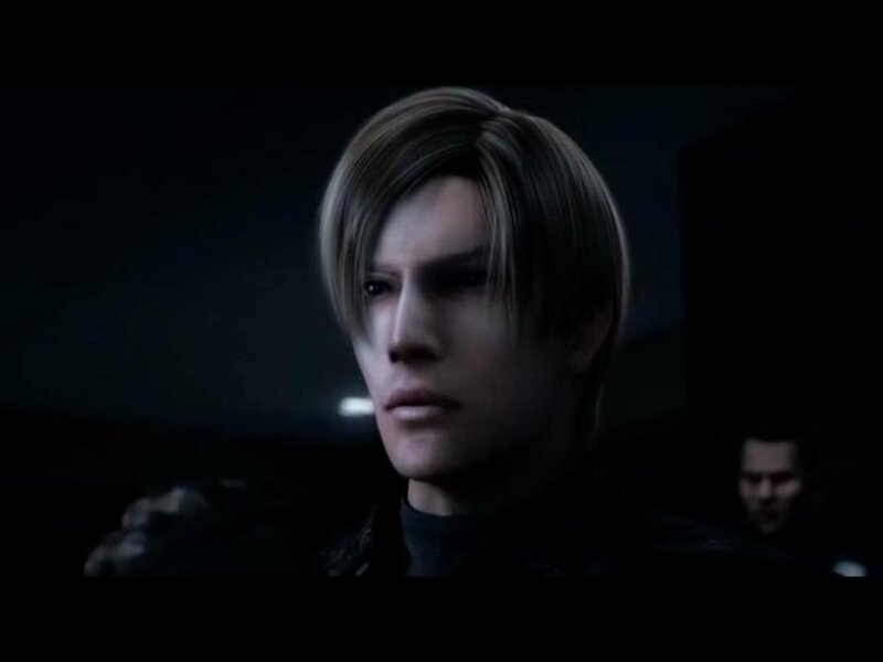 Leon Kennedy in a dark scene