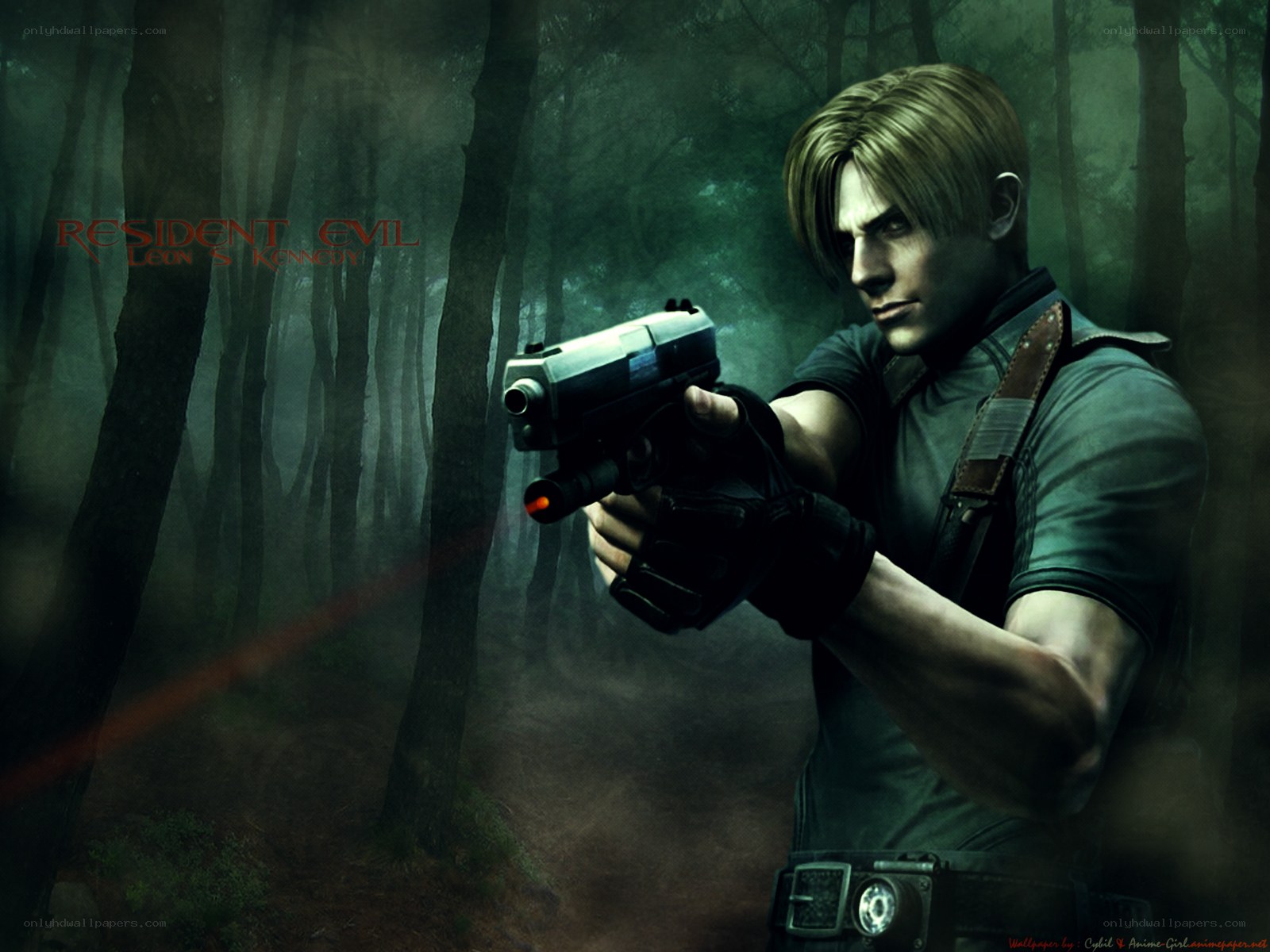 Leon Kennedy in the forest