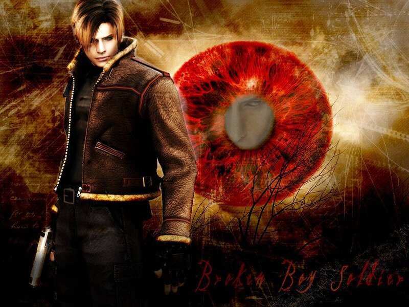 Leon Kennedy with red eye