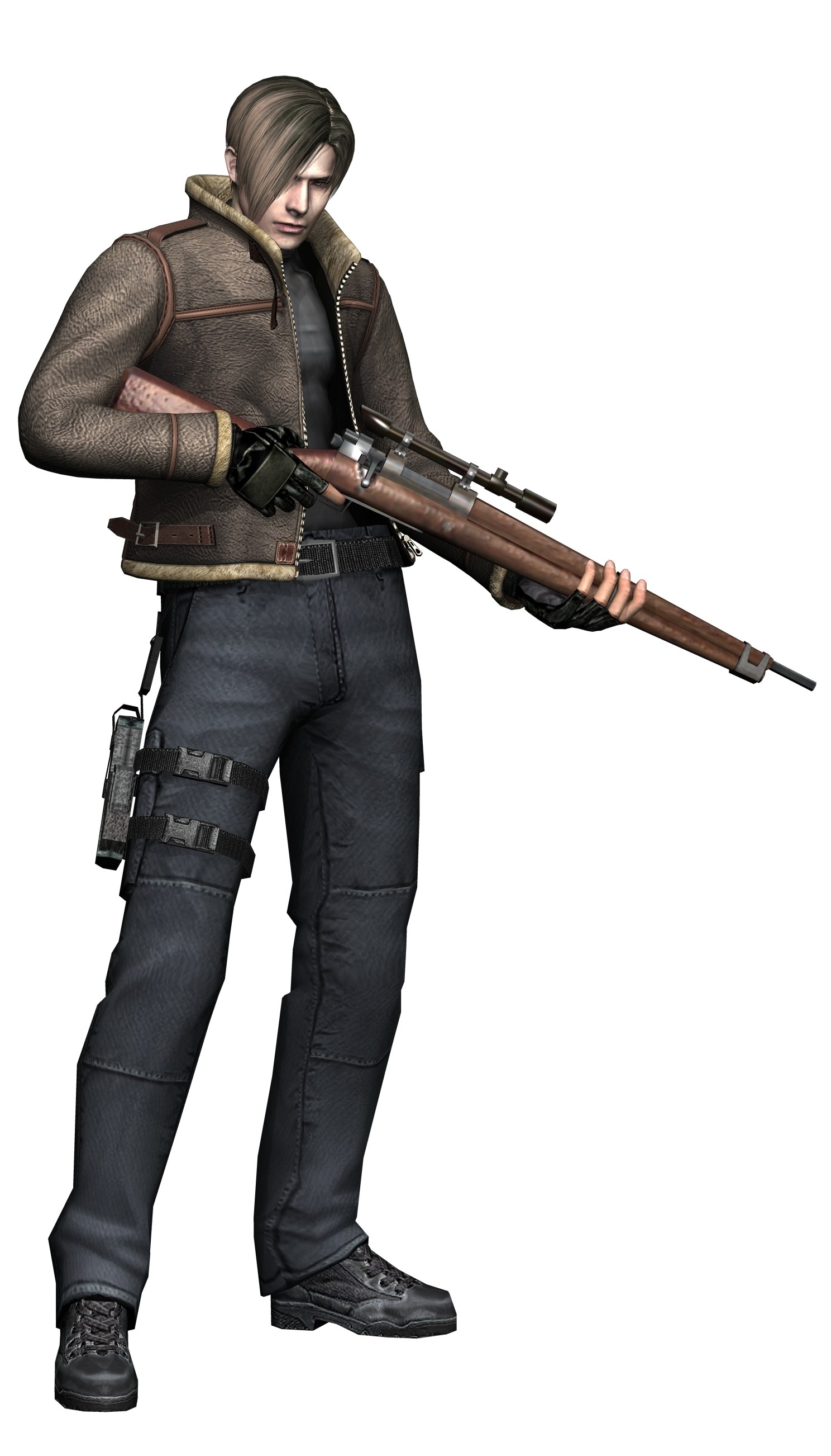 Leon Kennedy with sniper rifle