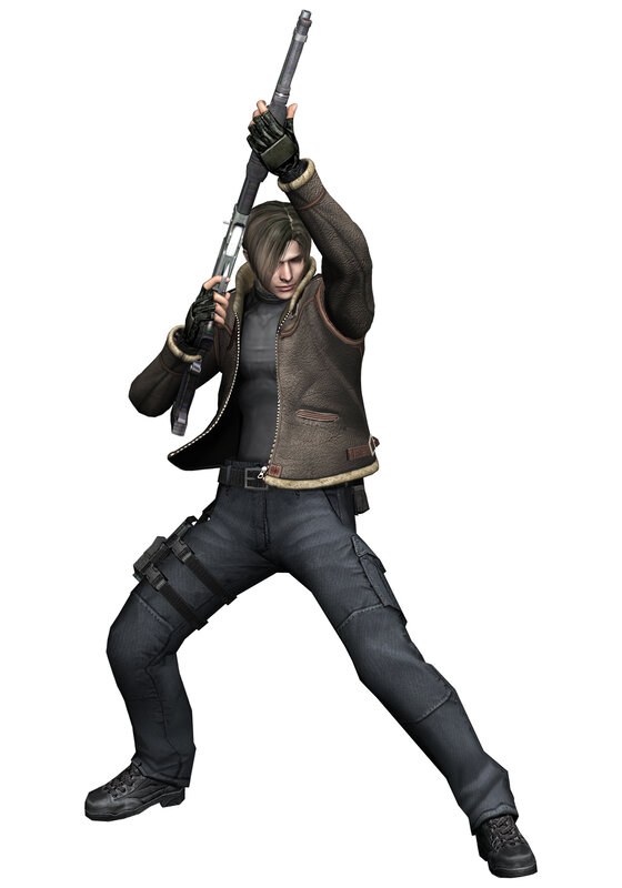 Leon S. Kennedy holding shotgun