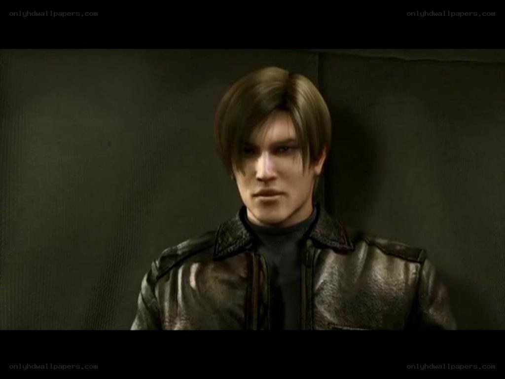 Leon S. Kennedy in a leather jacket