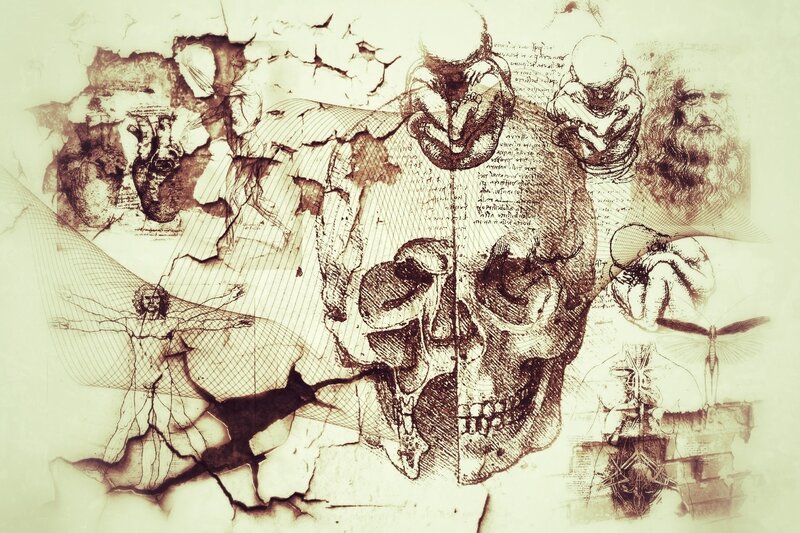Leonardo da Vinci anatomical sketches