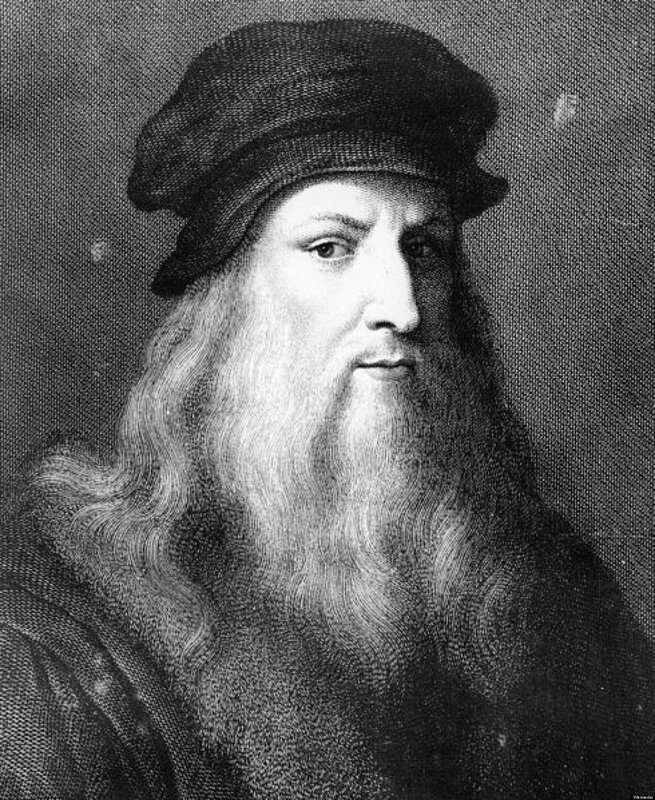 Leonardo Da Vinci Portrait — Black