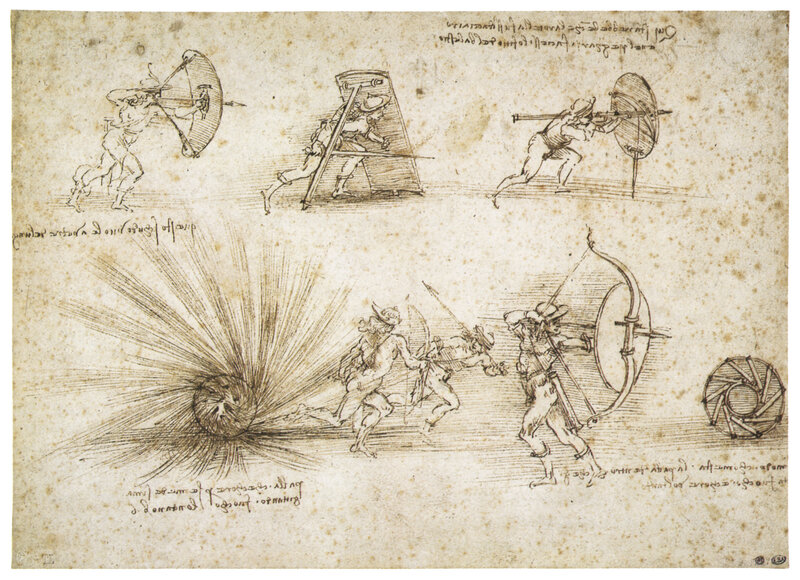 Leonardo da Vinci's military sketches