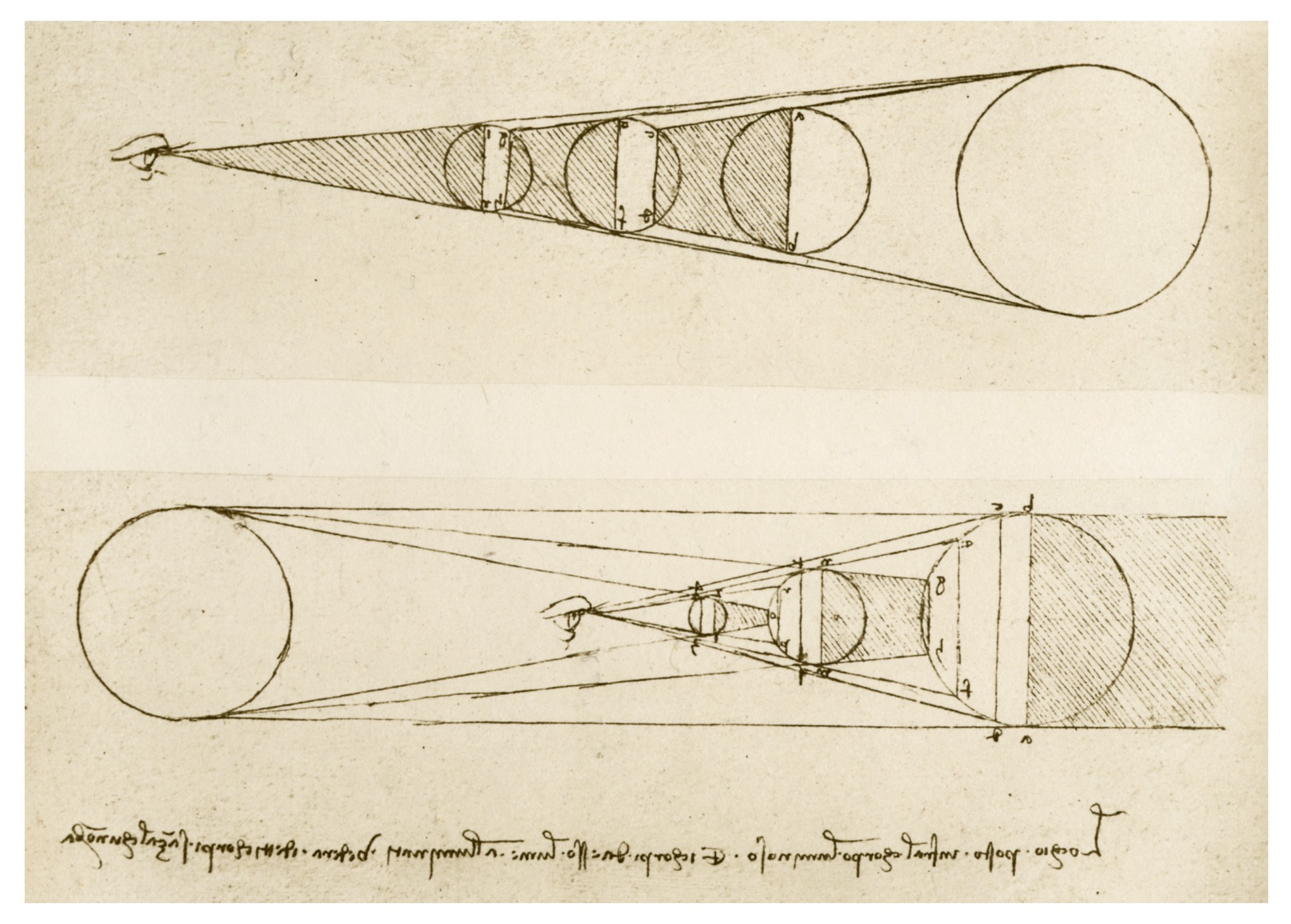 Leonardo da Vinci's perspective studies