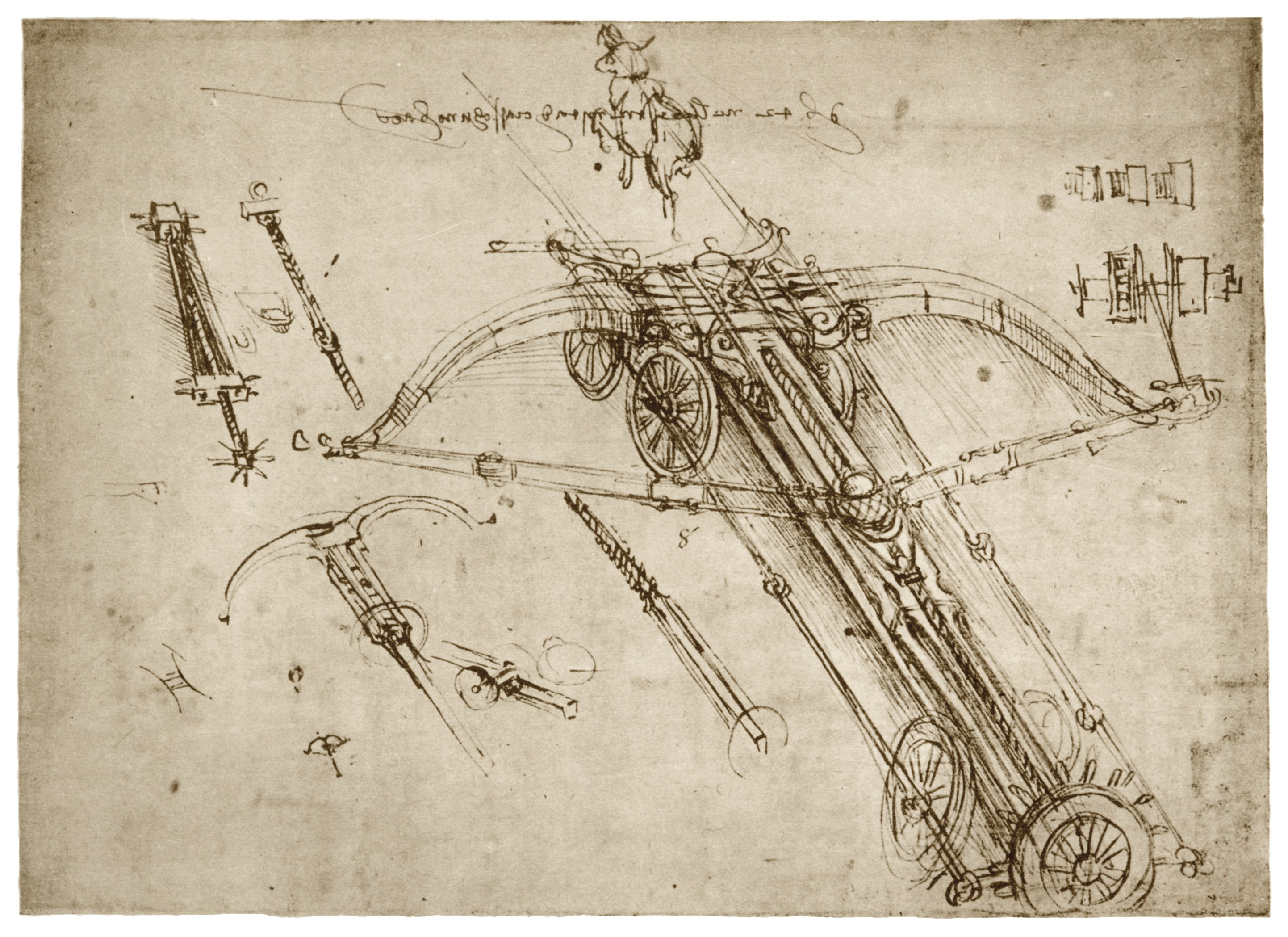 Leonardo da Vinci's war machine sketch