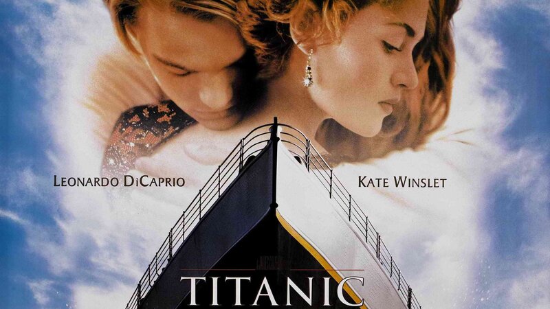 Leonardo DiCaprio and Kate Winslet — Blue, Dramatic, Photograph, Ship