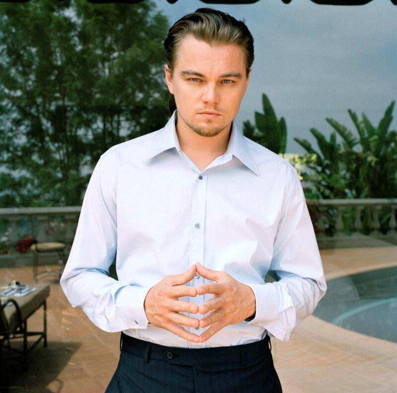 Leonardo DiCaprio in white shirt