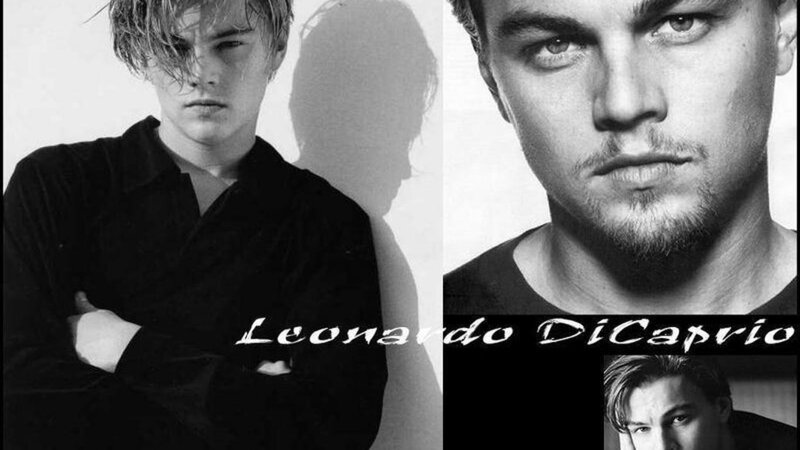 Leonardo DiCaprio Portrait — Black, Serious, Photograph, Man, Hair