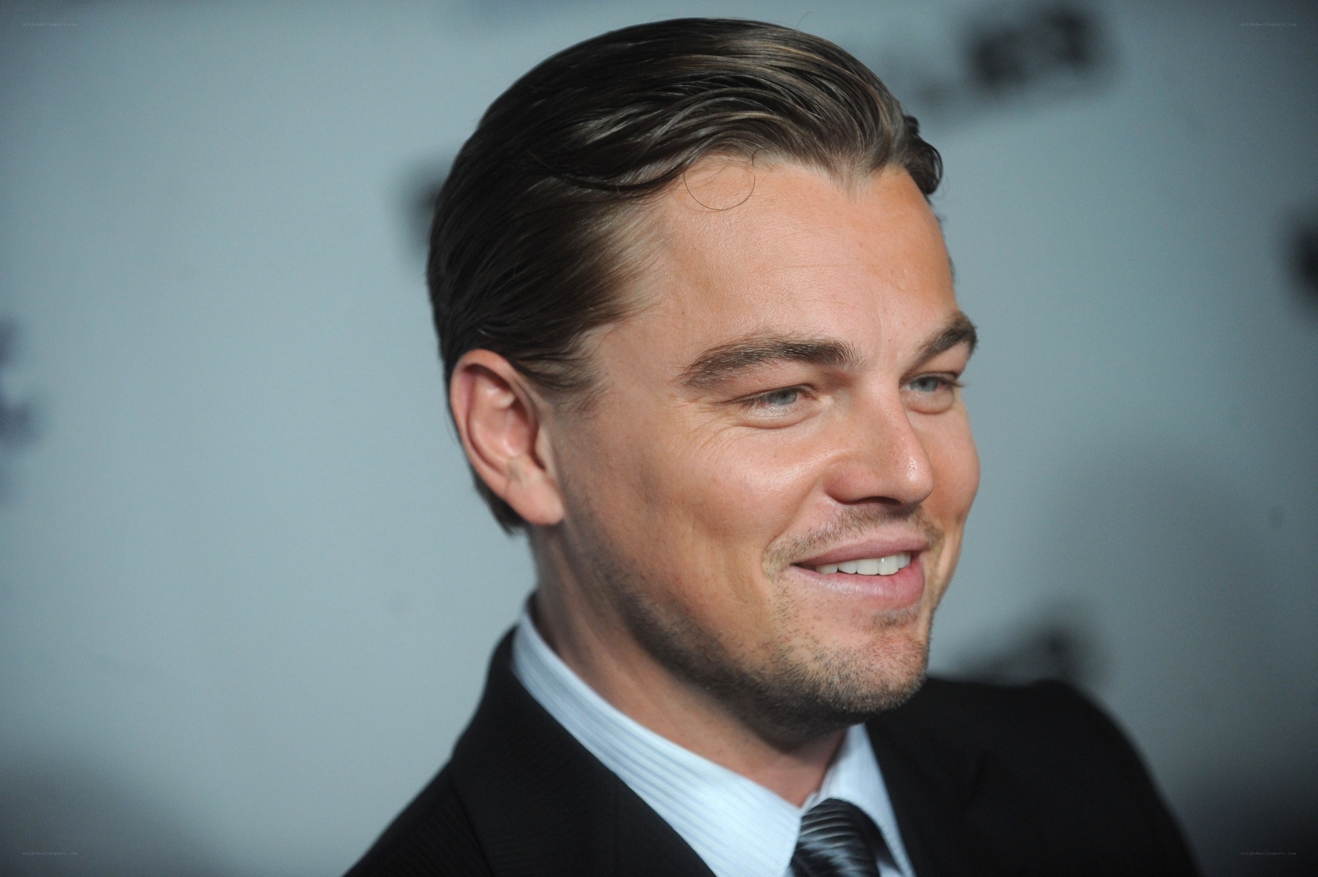 Leonardo DiCaprio smiling