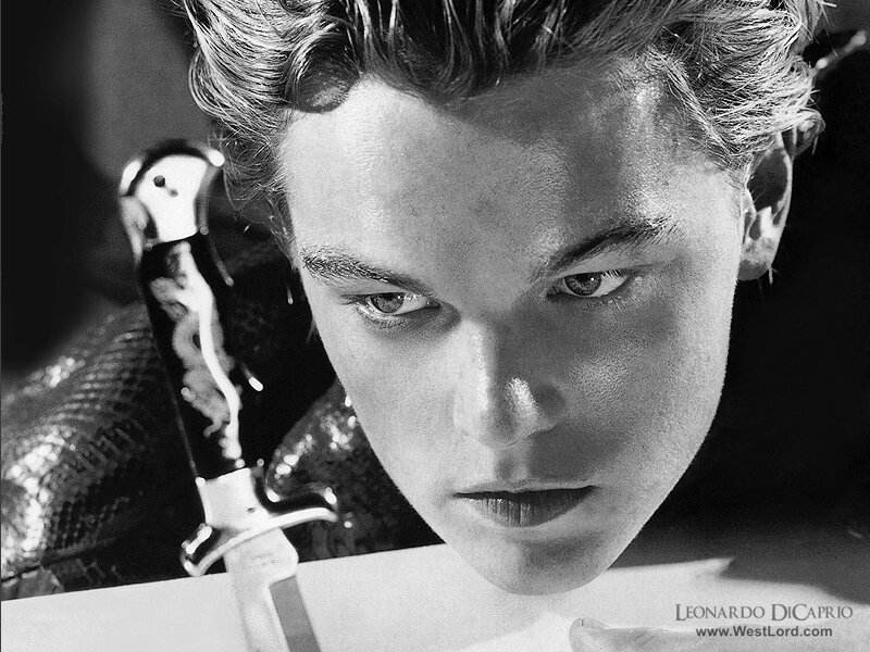 Leonardo DiCaprio with knife