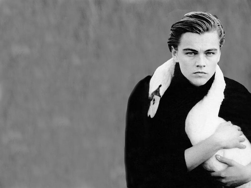 Leonardo DiCaprio with swan