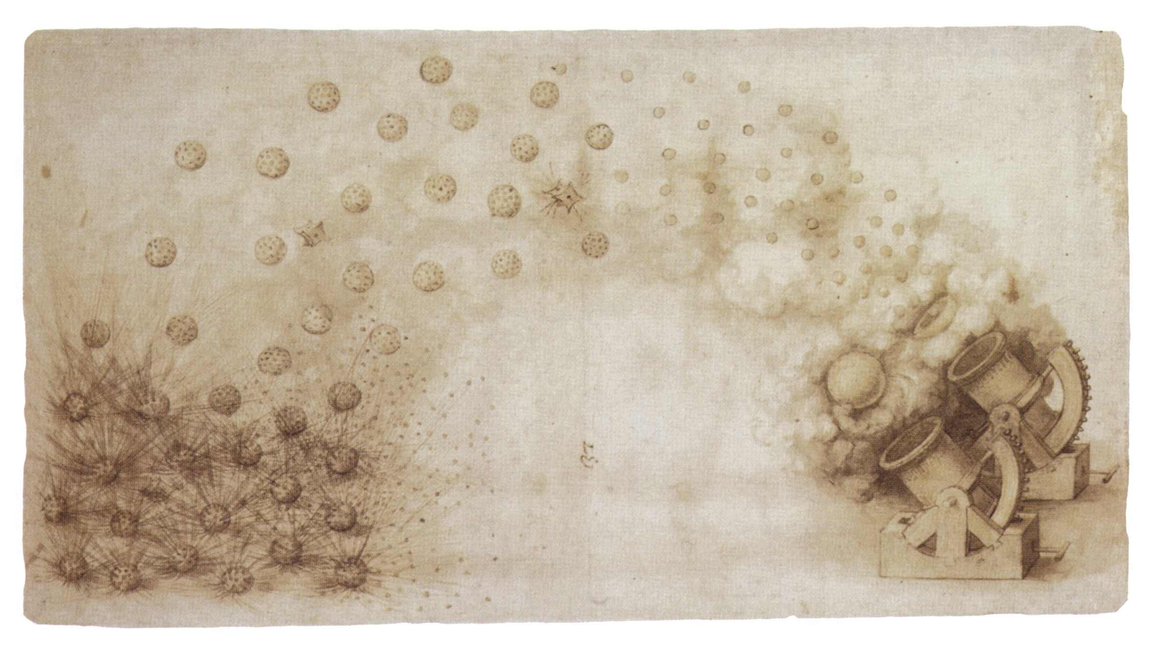 Leonardo's cannon sketch