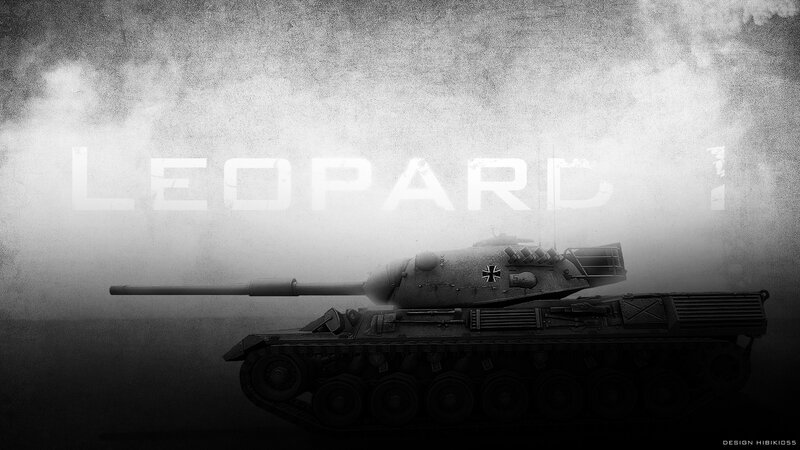 Leopard 1 tank in fog