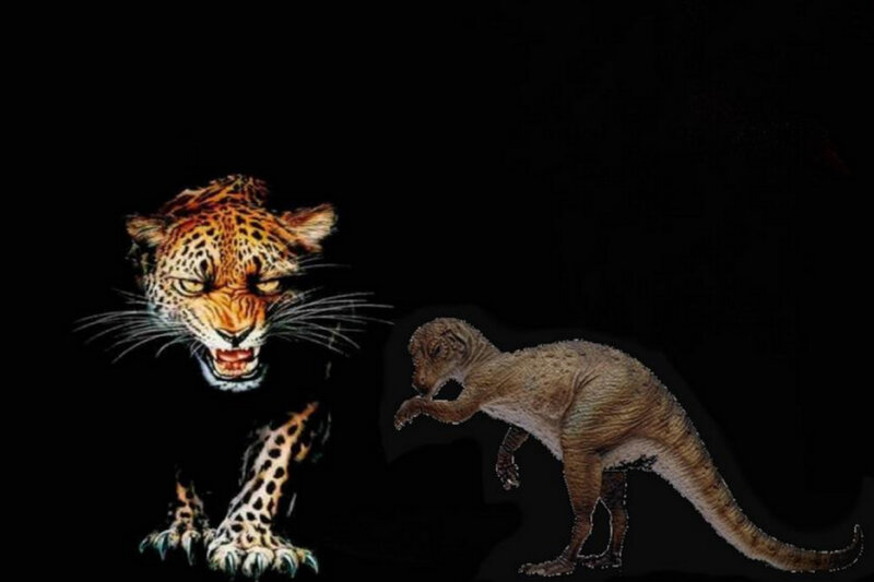 Leopard and Dinosaur