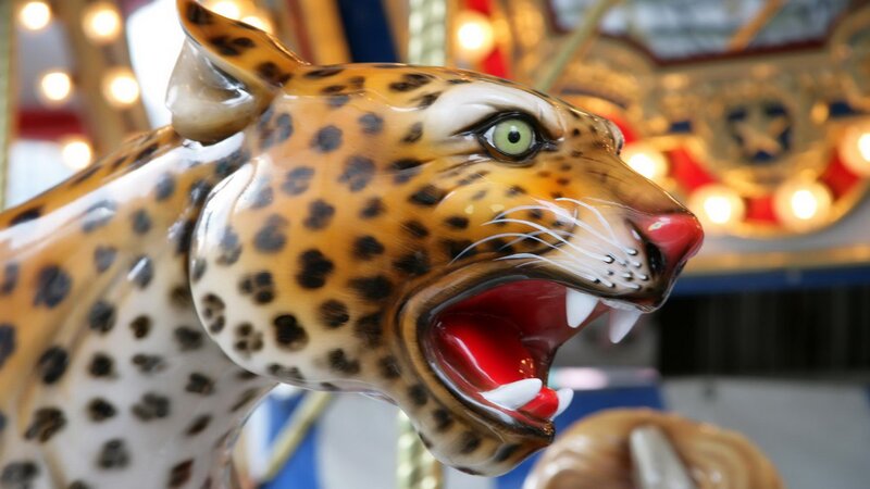 Leopard carousel figure