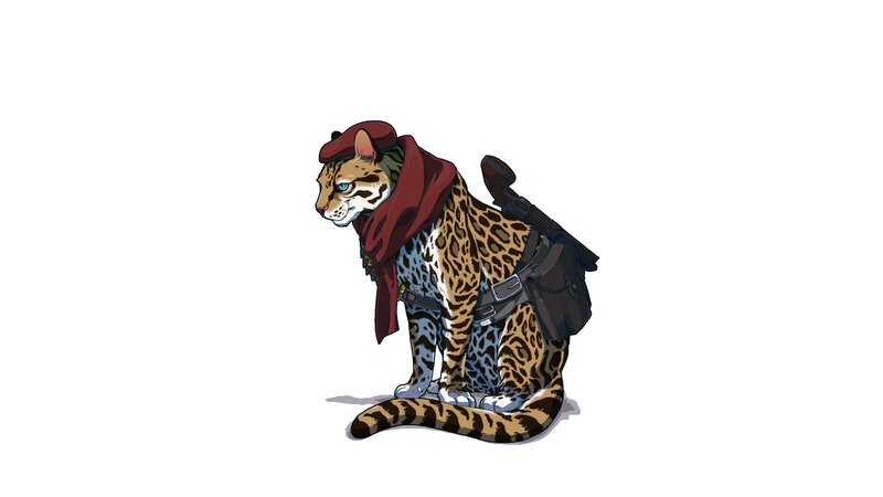Leopard Cat with Backpack
