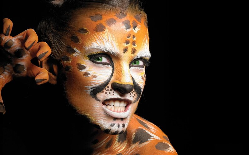 leopard face paint art