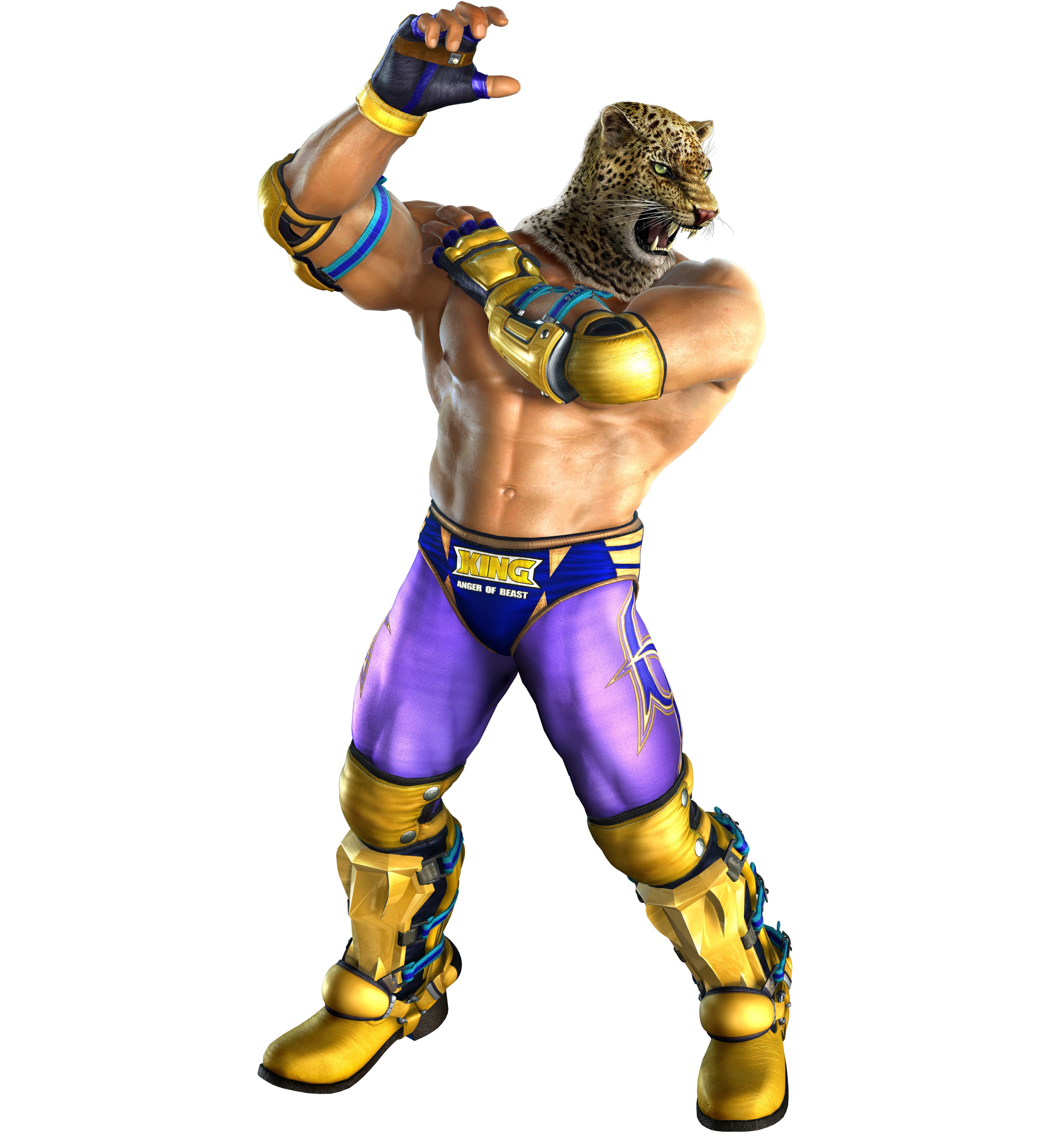 leopard-headed wrestler character
