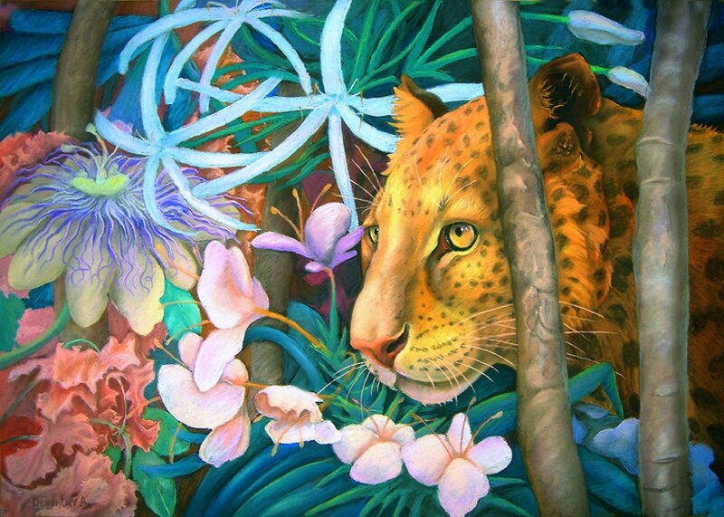 Leopard in Jungle — Green, Vibrant