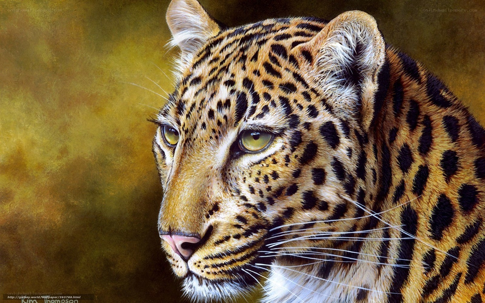 Leopard portrait painting