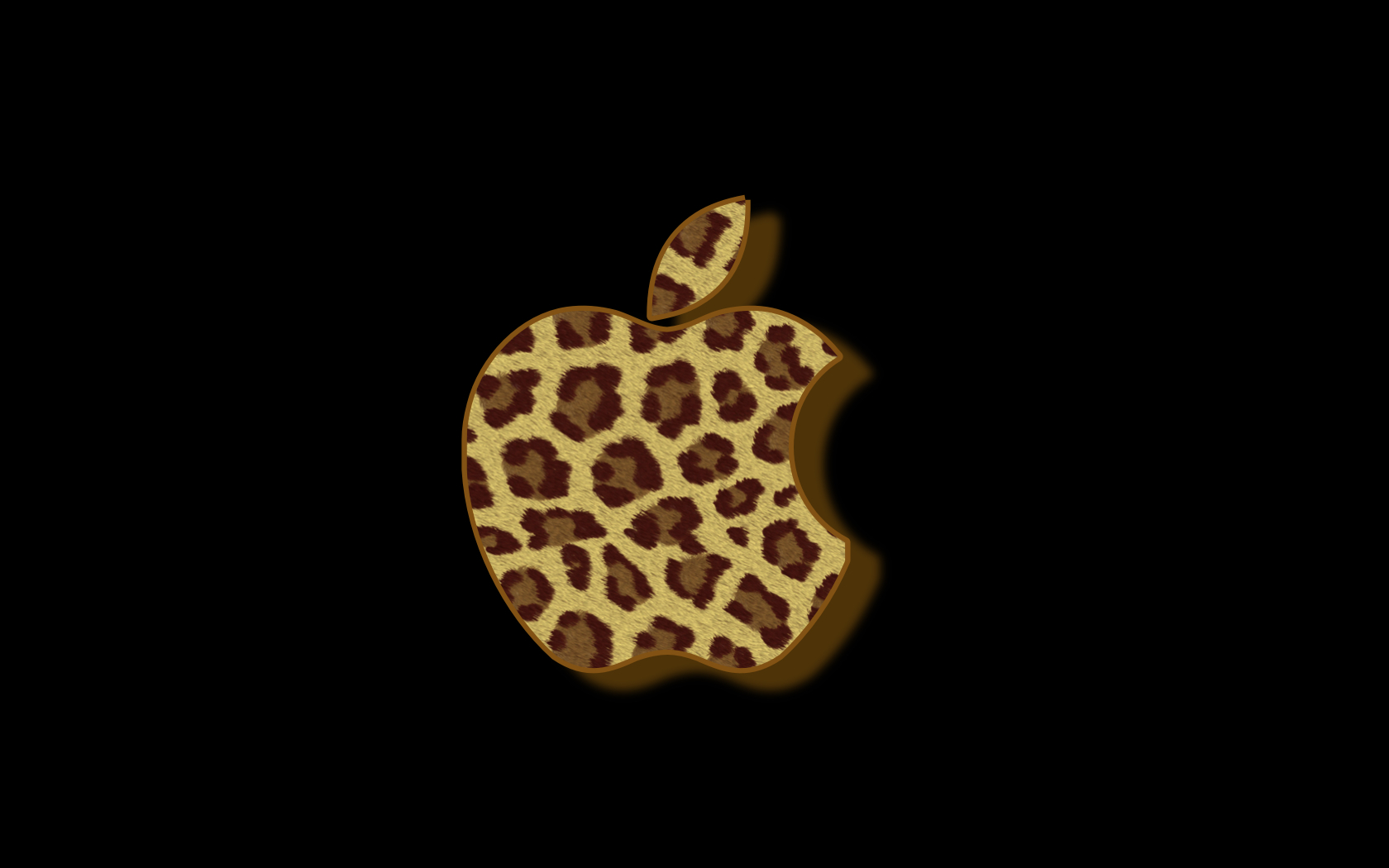 leopard print apple logo